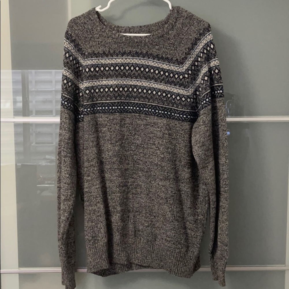 Men’s Winter Christmas Sweater Crewneck Striped